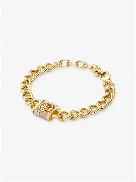 michael kors pave bracelet lock|Precious Metal.